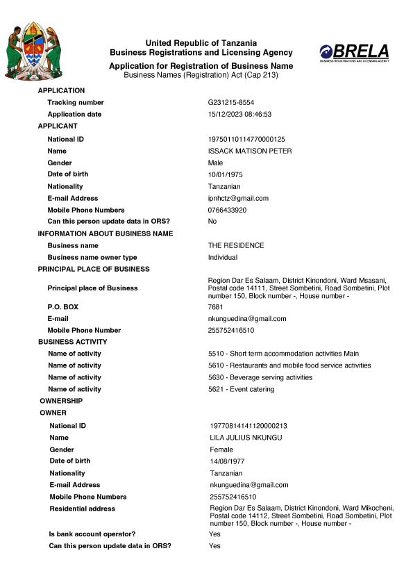 THE-Residenced---Certificate-of---Registration